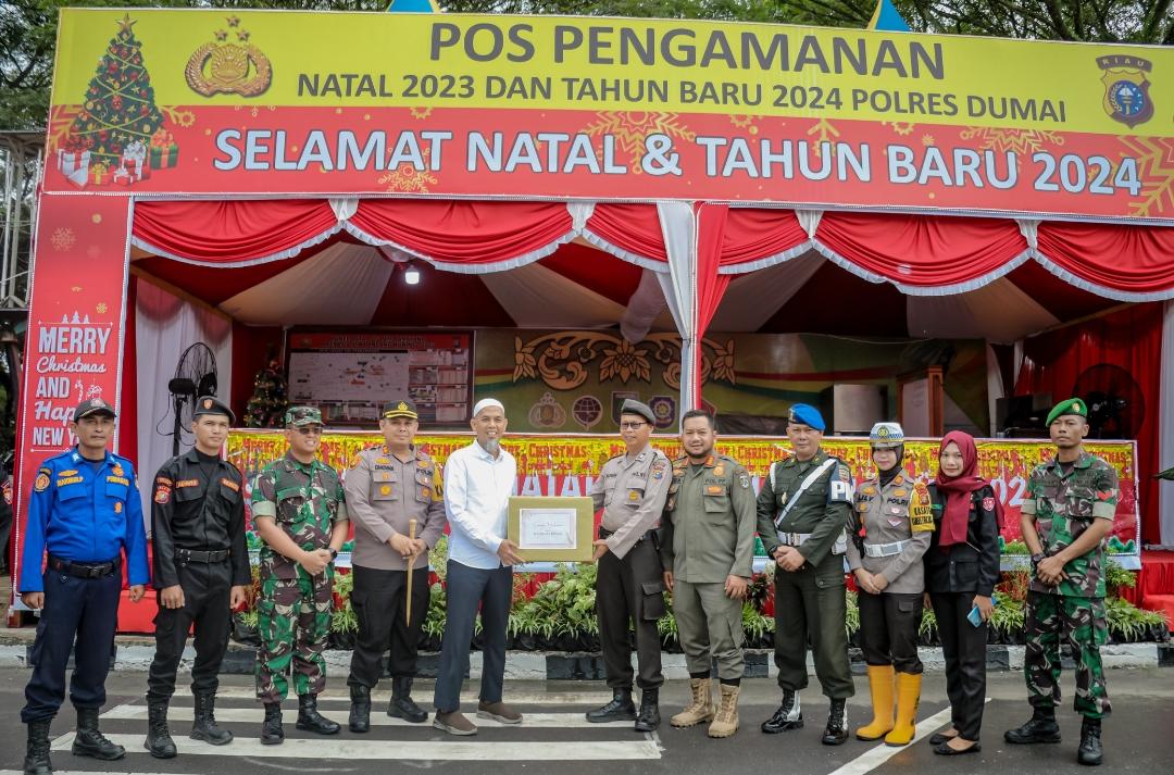 Wako Dumai Cek Pos Pengamanan Nataru Bersama Forkopimda