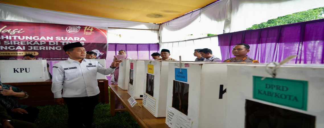 Pemkab dan KPU Kuansing Gelar Simulasi Pemungutan dan Penghitungan Suara pemilu 2024