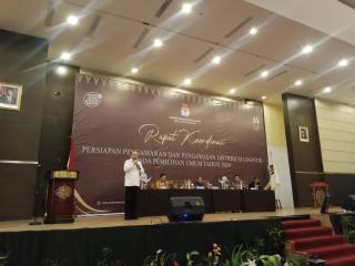 Ratusan Petugas Sekretariat PPK dan PPS Pekanbaru Ikuti Rakor Pamwas Distribusi Logistik Pemilu 2024