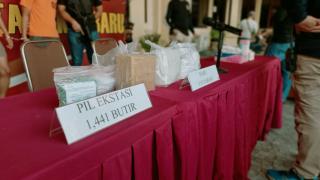 Polresta Gagalkan Penyelundupan 3,5 Sabu 1.441 Ekstasi, 4 Pelaku Ditangkap