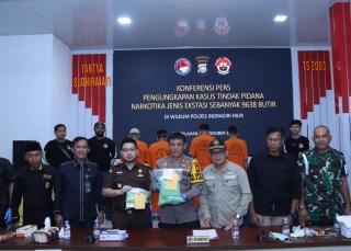 Polres Inhil Amankan 9,6 Ribu Butir Pil Ekstasi Berserta 4 Tersangka
