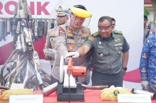 Polda Riau Musnahkan 1.597 Knalpot Brong
