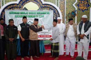 GSSB di Rohul, Gubri Edy Nasution Serahkan Bantuan Rp25 Juta untuk Masjid