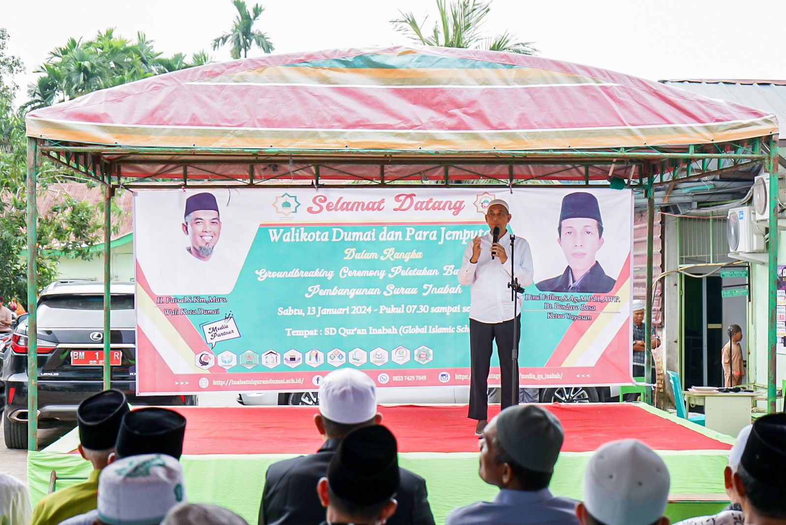 Wako Paisal Hadiri Peletakan Batu Pertama Pembangunan Surau Inabah Di Area SD Qur’an Inabah
