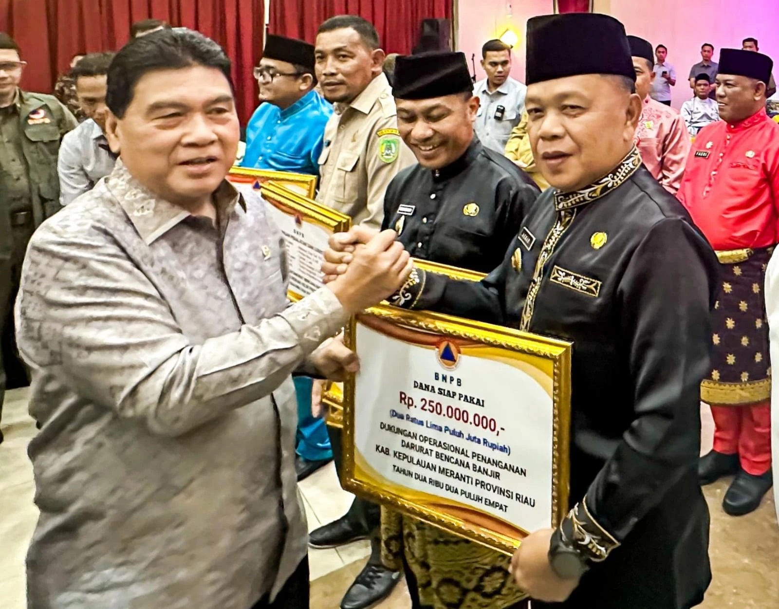 Pemkab Meranti Terima Dukungan Dana Siap Pakai dan Logistik Penanganan Bencana