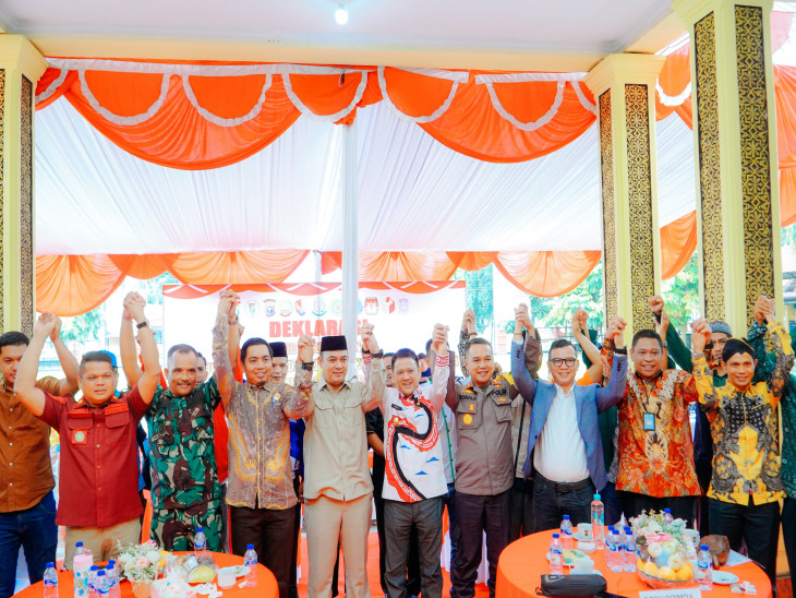 Pj Bupati Kampar Bersama Jajaran Terkait Lakukan Deklarasi Tertib Berlalu Lintas