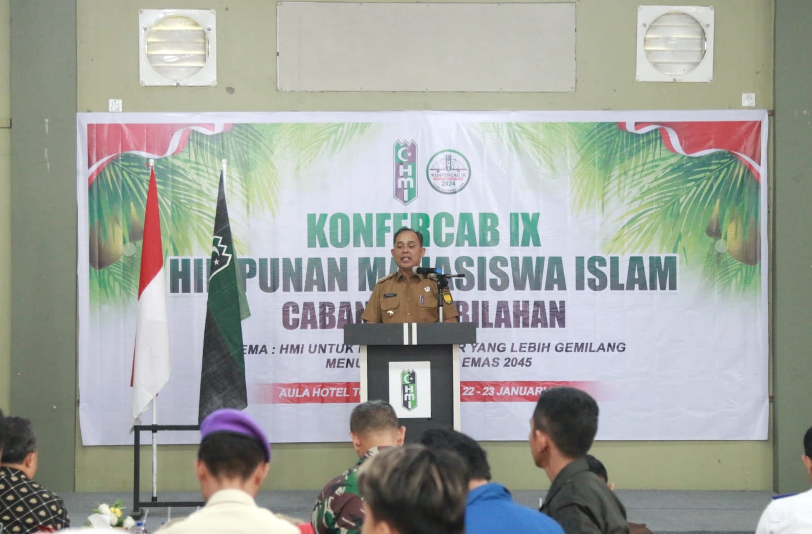 Pj Bupati Hadiri Konfercab IX HMI Cabang Tembilahan, Ini HarapannyaÂ