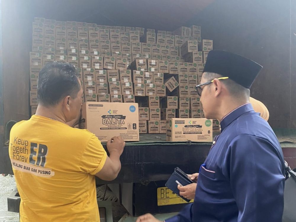 Riau Terima Bantuan PMT dari Kemenkes untuk Balita dan Ibu Hamil Terdampak Banjir