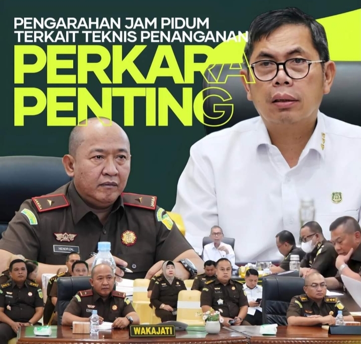 Terkait Penanganan Teknis Perkara Penting, Wakajati Riau Mengikuti Pengarahan JAM-Pidum