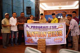 Pemprov Riau Terima Bantuan 41 Ribu Butir Telur dari PT Charoen Pokphand