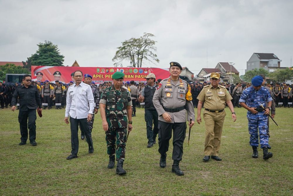 Ini Pesan Kapolda Riau Saat Lepas Ribuan Personil untuk Pengamanan Pemilu