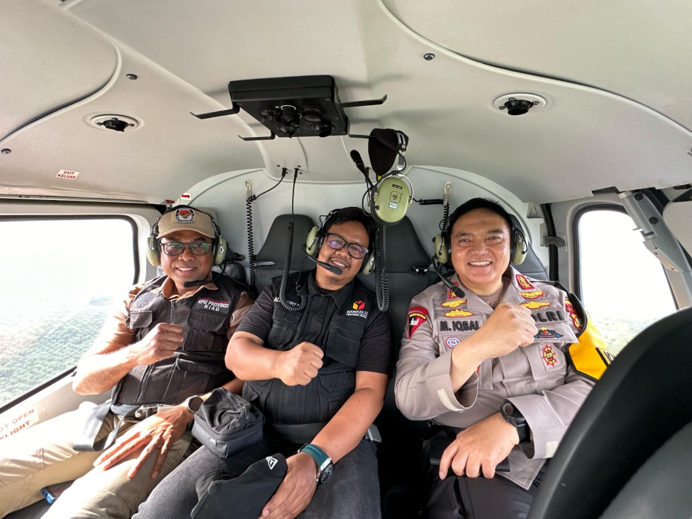 Kapolda, KPU dan Bawaslu Riau Pantau Persiapan Pemilu di Perbatasan Indonesia-Malaysia