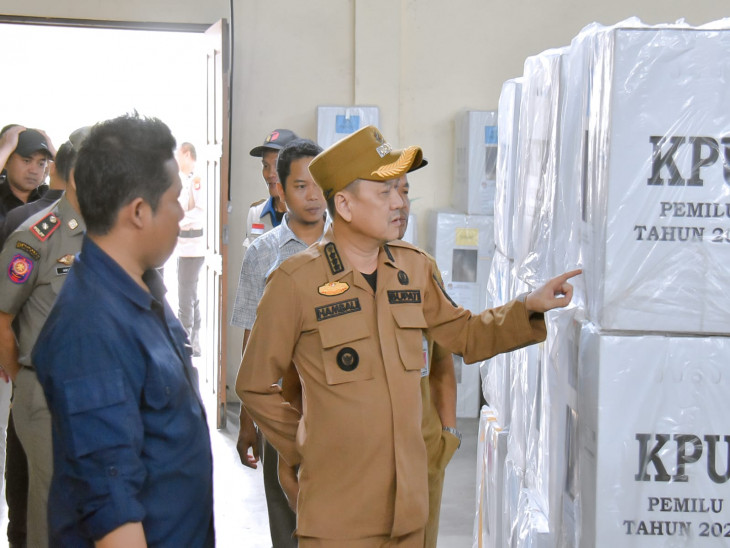 Pj Bupati Kampar Lakukan Monitoring Persiapan Peraksanaan Pemilu 2024