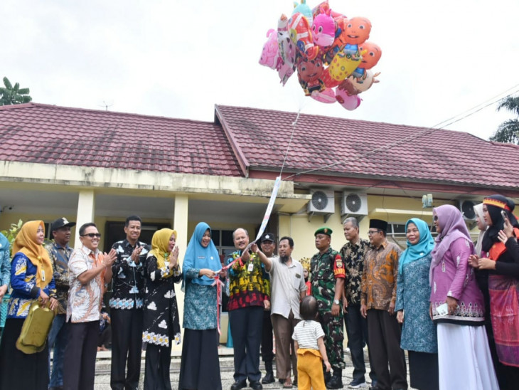 Pj Ketua TP-PKK Kabupaten Kampar Launching Program BAAS di Gunung SahilanÂ