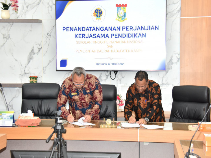 Pemkab Kampar Tandatangani MoU Bersama STPN Jogyakarta