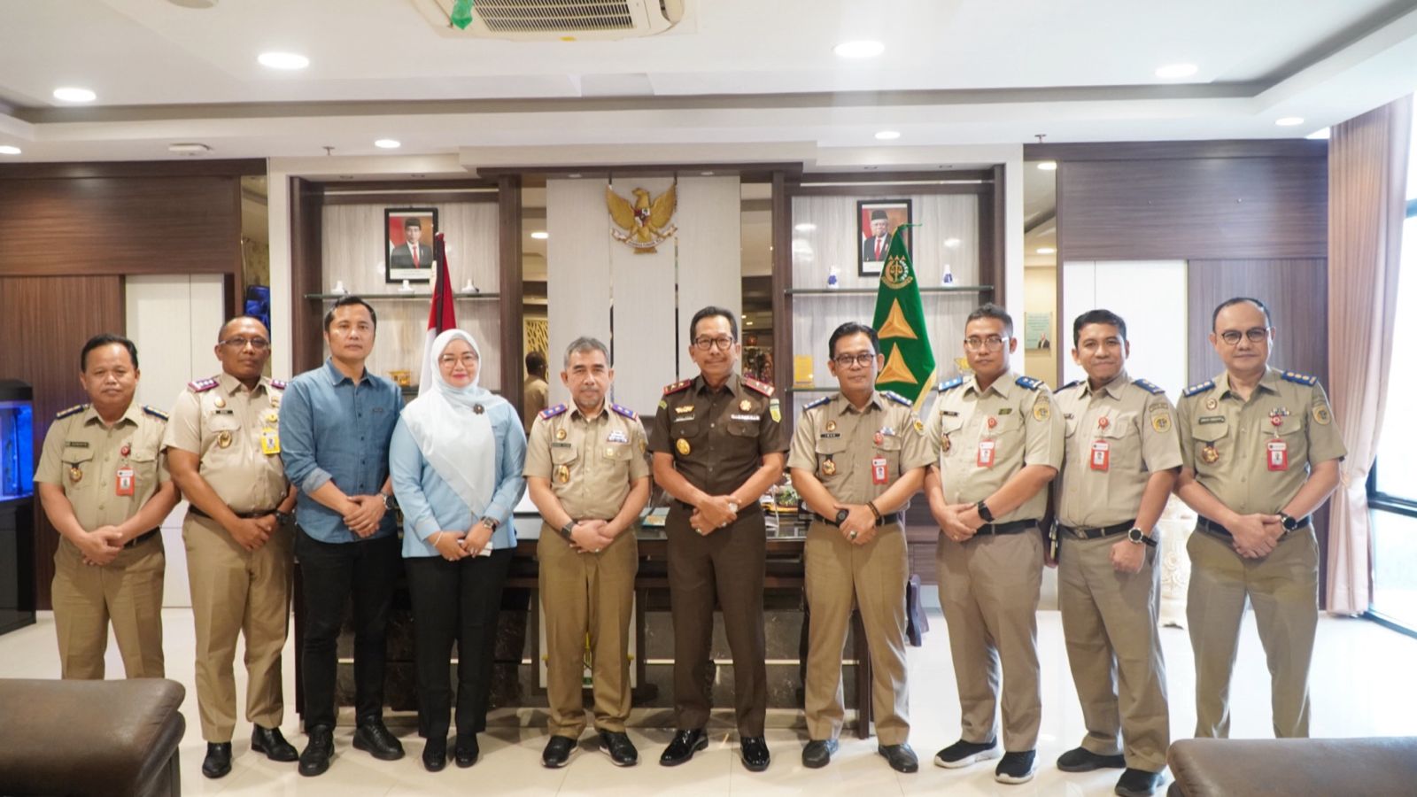 Perkuat Sinergitas, Kajati Akmal Abbas Terima Kunker Kepala Kantor Wilayah BPN Provinsi Riau