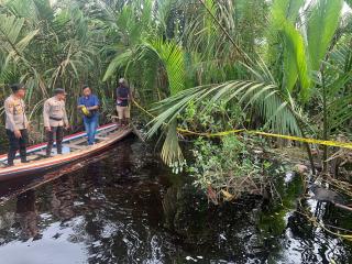 Warga Temukan Mayat Mengapung di Kuala Parit Amir Desa Lahang Baru Kecamatan Gaung
