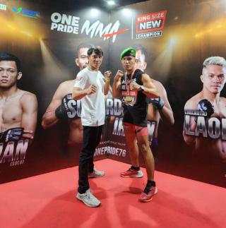 Membawa Nama Riau, Prajurit TNI Asal Pekanbaru Menang Hitungan Menit di Pertandingan MMA