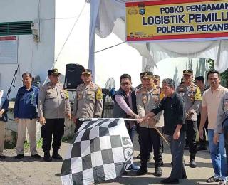 Simulasi Pendistribusian Logistik Pemilu 2024 Digelar di Pekanbaru