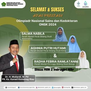 Siswa MAN 2 Inhil Raih 3 Medali di ONSK 2024