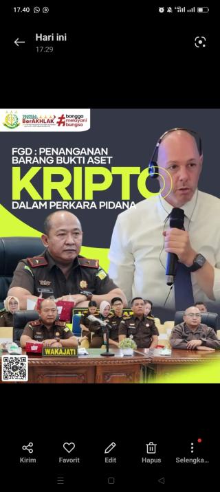Wakajati Riau Mengikuti FGD Penanganan Barang Bukti Aset Kripto Dalam Perkara Pidana secara Virtual