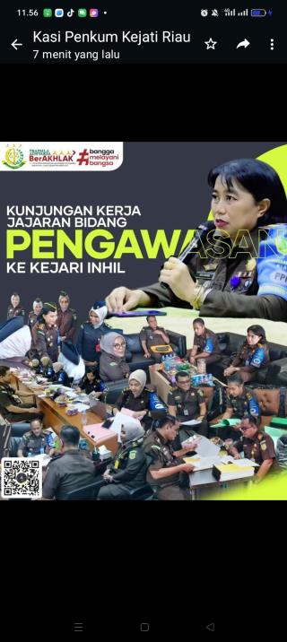 Aswas Kejati Riau Melakukan Inspeksi Umum di Kejari Indragiri Hili