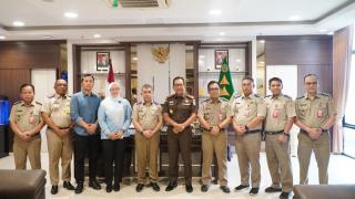 Perkuat Sinergitas, Kajati Akmal Abbas Terima Kunker Kepala Kantor Wilayah BPN Provinsi Riau
