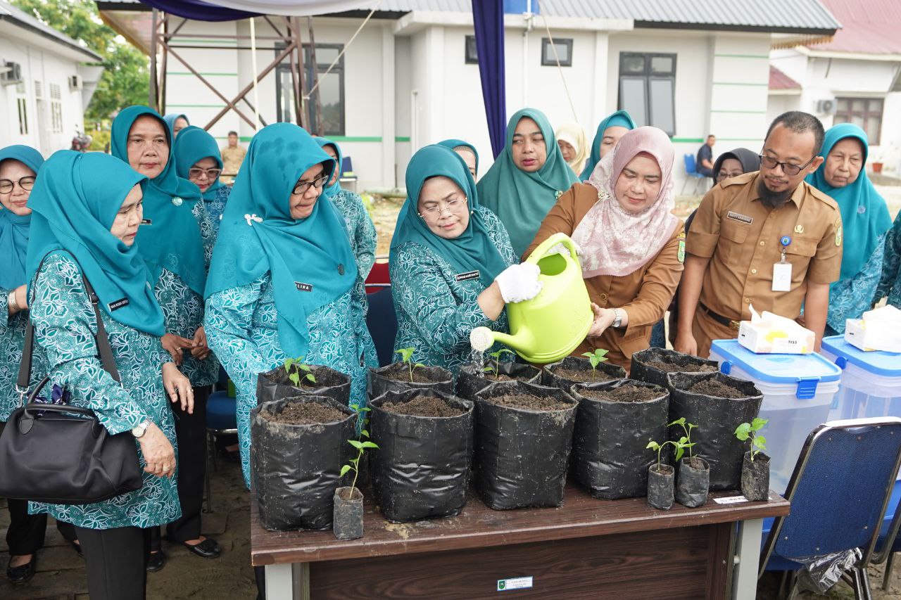TP PKK Riau Tanam 1.000 Bibit Cabai di Kulim Pekanbaru
