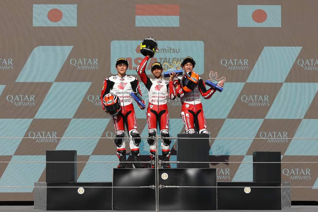 Raih Podium Tertinggi, Pebalap Astra Honda Lanjutkan Kejayaan di Asia Talent Cup Qatar