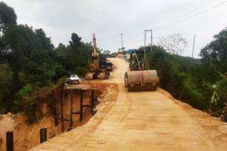 Pascalongsor, Pemprov Riau Mulai Pasang Jembatan Bailey di Ruas Jalan Lintas di Rohul