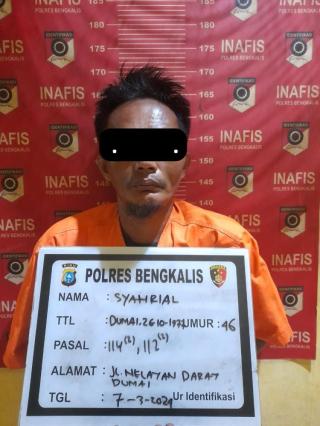 Polres Bengkalis Tangkap Kurir 2,6 Kg Sabu dan 551 Gram Kokain