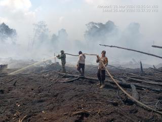 Tim Gabungan Padamkan Tiga Lokasi Karhutla di Bengkalis