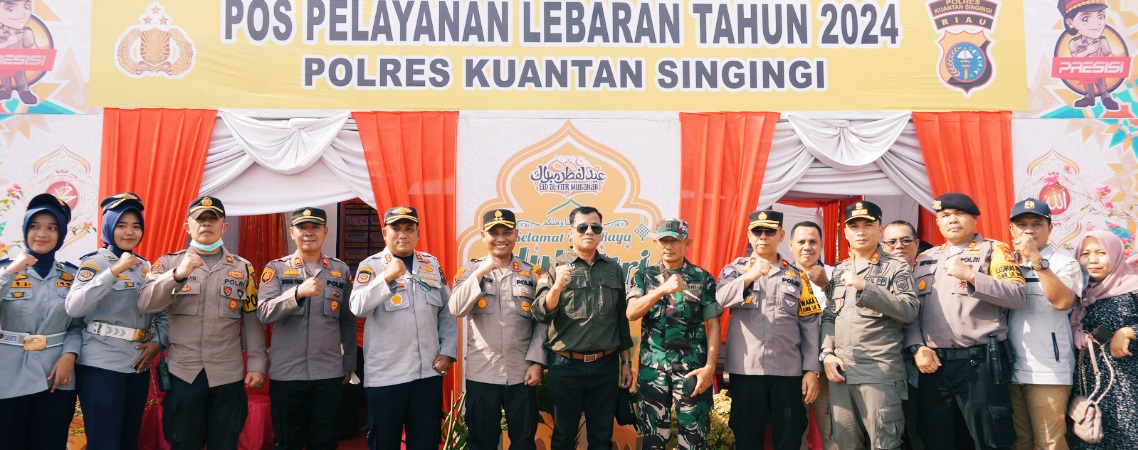 Bersama Forkopimda, Bupati Kuansing Tinjau Sejumlah Pos Pelayanan Lebaran