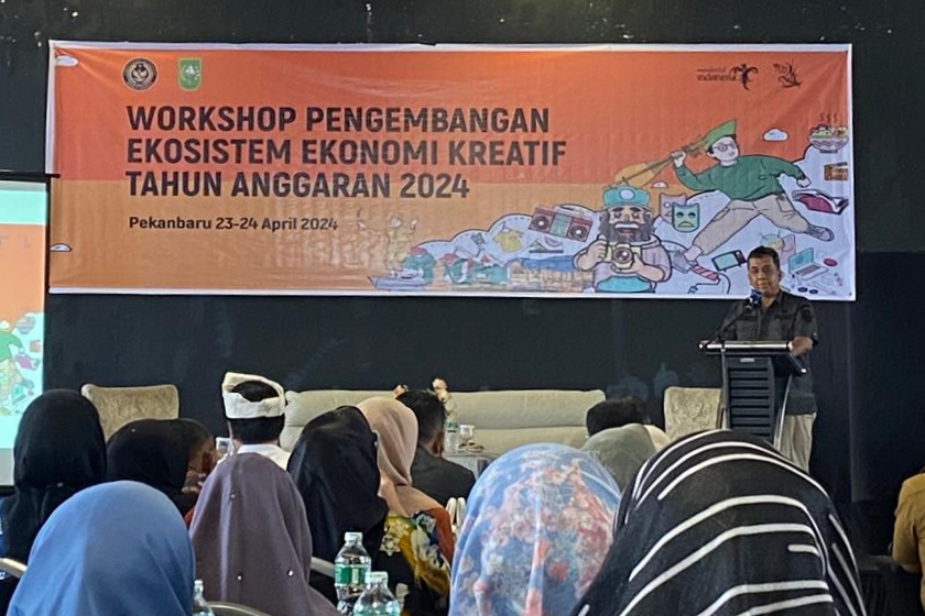 Puluhan Insan Ekraf di Riau Ikuti Workshop Pengembangan Ekosistem Ekonomi Kreatif