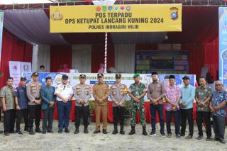 Pj Bupati Inhil Herman Bersama Unsur Forkompinda Tinjau Posko Mudik Lebaran Perbatasan Riau-Jambi