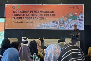 Puluhan Insan Ekraf di Riau Ikuti Workshop Pengembangan Ekosistem Ekonomi Kreatif
