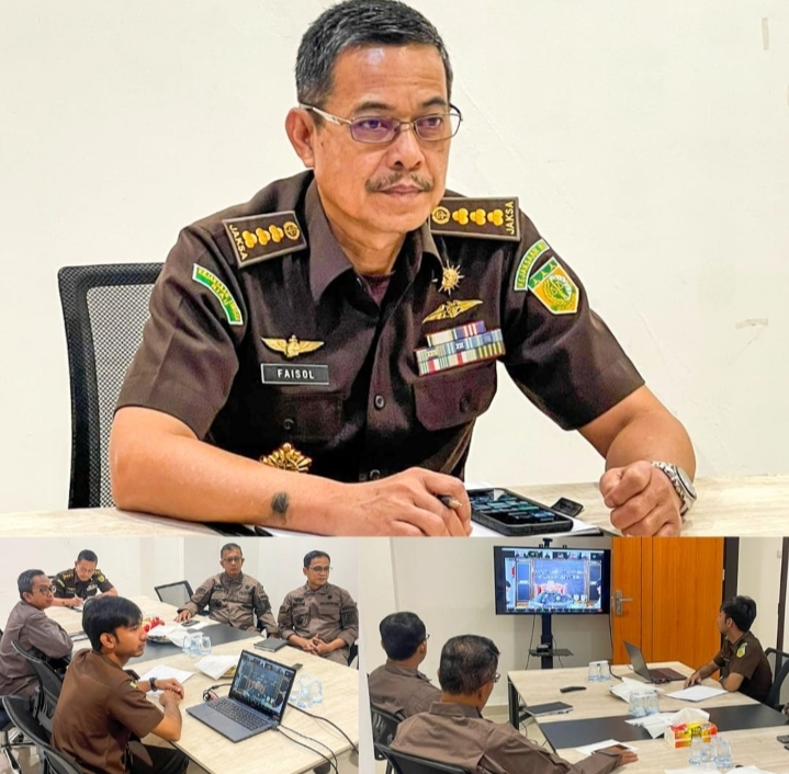 Aspidmil Kejati Riau dan Jajaran Mengikuti Rapat Kerja serta Pengarahan JAMPIDMIL Kejaksaan RI