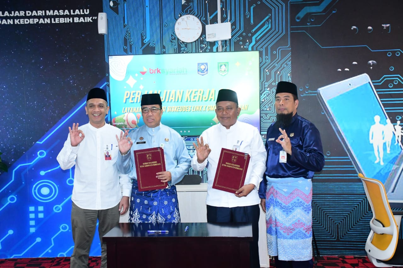 Wujudkan Transparansi Transaksi Dana Desa, Pemkab Bengkalis dan BRK Syariah Jalin Kerjasama