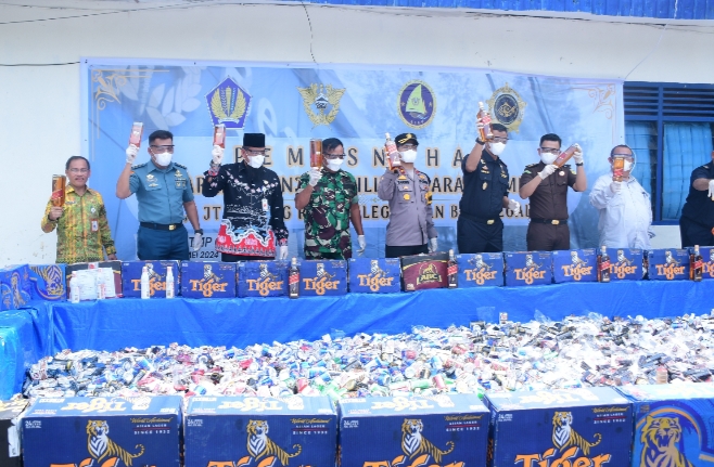 Pemkab Bengkalis Apresiasi Pemusnahan Barang oleh Bea Cukai Bengkalis