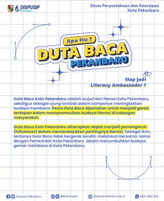 Dispusip Pekanbaru Perpanjang Pendaftaran Jadi Duta Baca Pekanbaru
