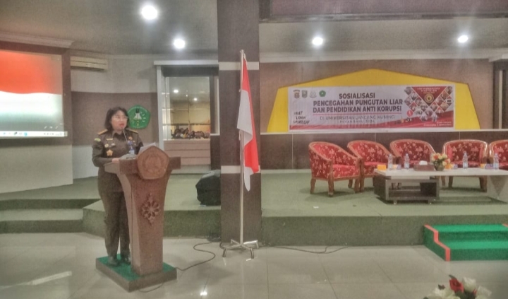 Aswas Kejati Riau Melakukan Sosialisasi Pencegahan Pungutan Liar dan Pendidikan Anti Korupsi di Unil