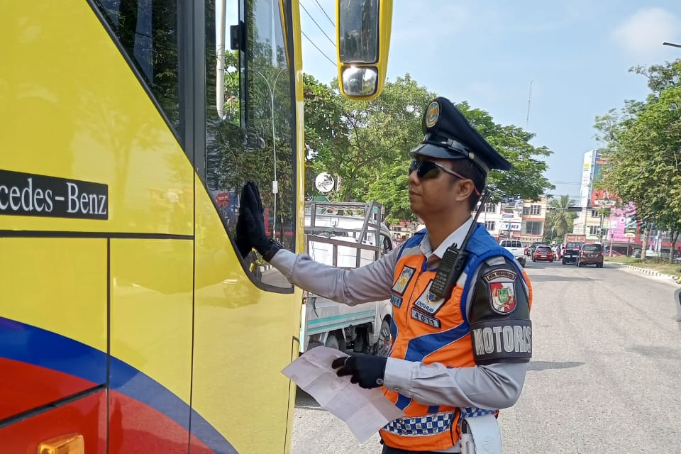 Dishub Kembali Gelar Razia Truk Odol di Pekanbaru, 71 Kendaraan Ditindak