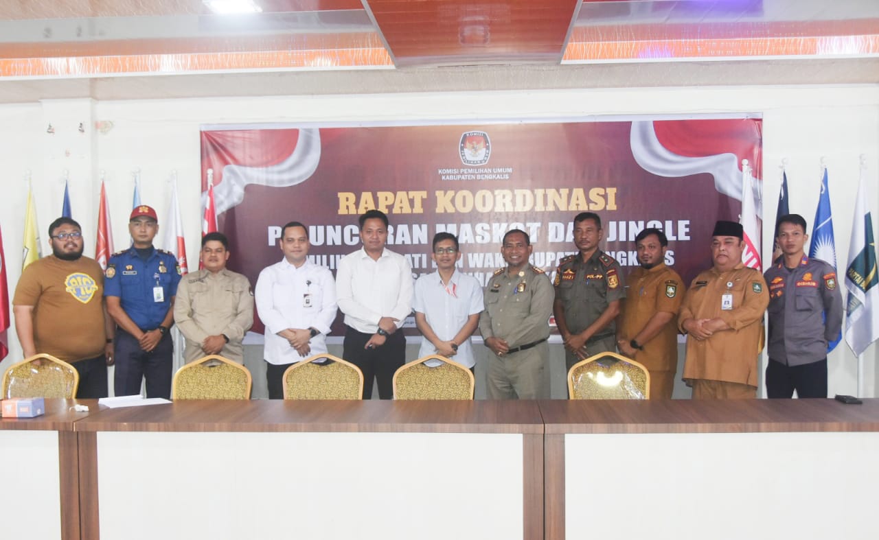 KPU Bengkalis Gelar Rakor Persiapan Peluncuran Maskot dan Jingle Pemilihan Bupati dan Wakil Bupati 