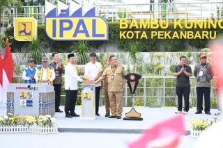 Presiden Jokowi Resmikan Instalasi Pengolahan Air Limbah di Kota Pekanbaru 