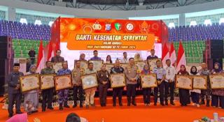 Pembukaan Bakti Kesehatan Serentak dalam Rangka Bhayangkara ke- 78 Dihadiri Wakajati Riau 