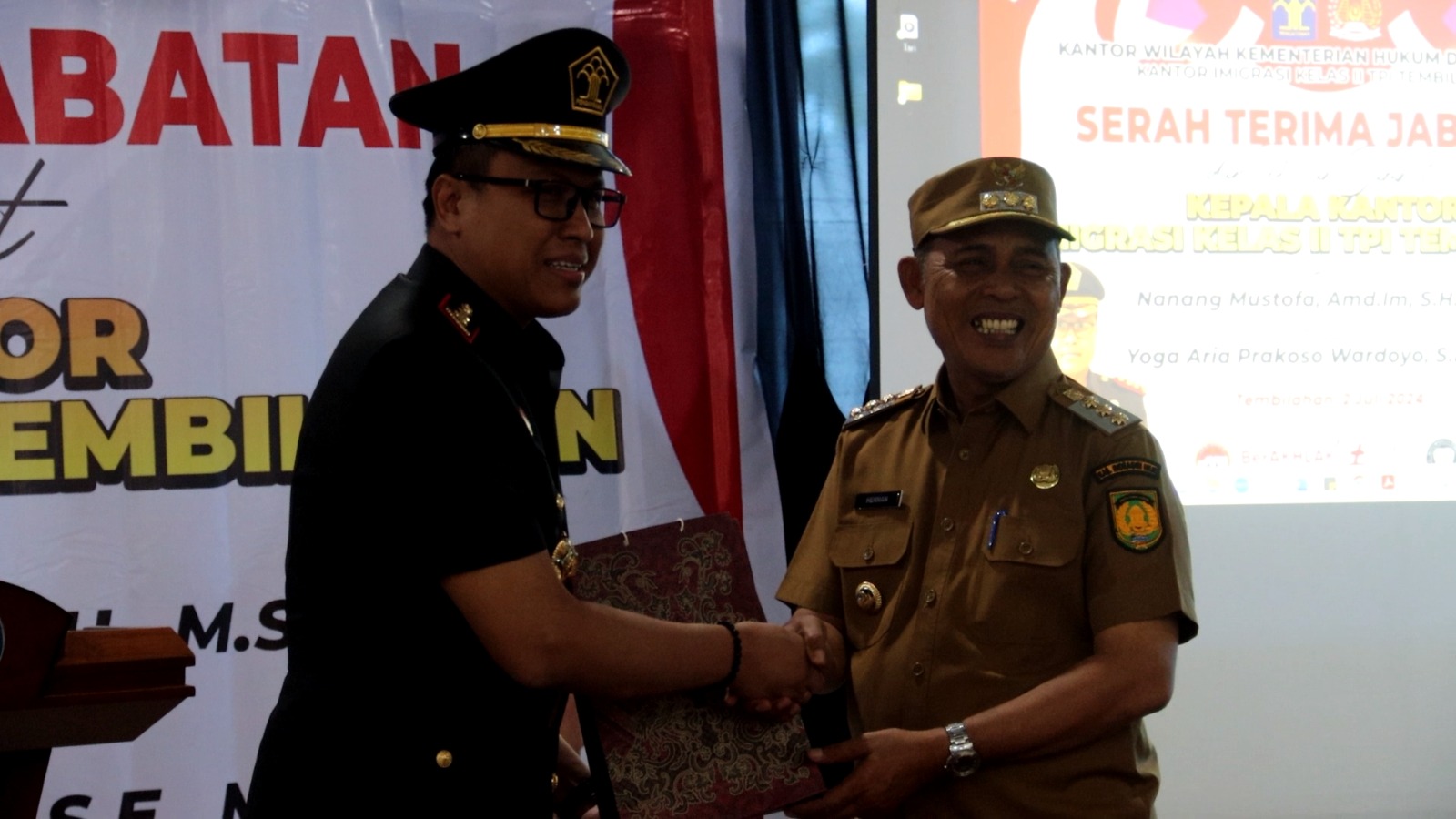 Pj Bupati Inhil Herman Hadiri Acara Serah Terima dan Pisah Sambut Kepala Kantor Imigrasi Tembilahan