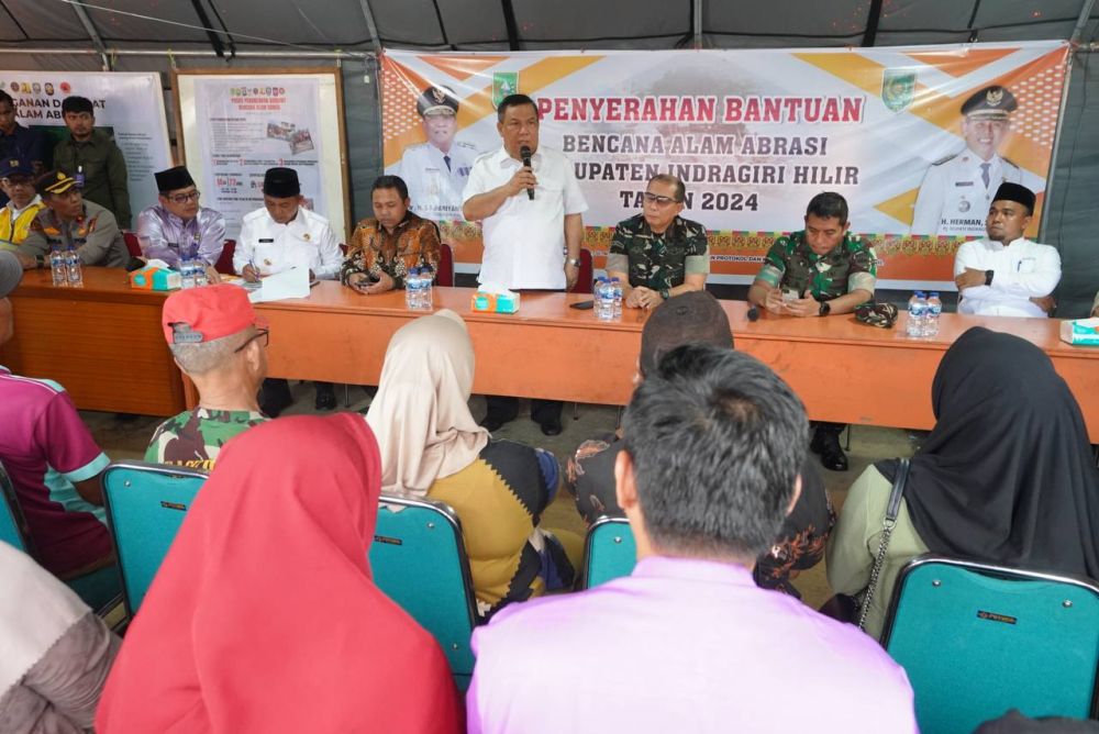 Kolaborasi Pemprov Riau, Danrem dan Baznas Bangun kembali Rumah Korban Abrasi Tembilahan