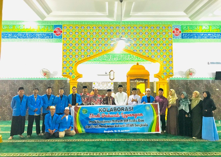Prodi Manajemen Dakwah UIN Suska Riau dan STAIN Bengkalis Gelar Tabligh Akbar di Desa Muntai