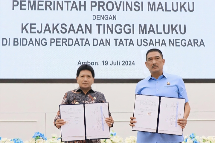 Kejaksaan - Pemprov Maluku Tandatangani Perjanjian Kerjasama (MoU) 