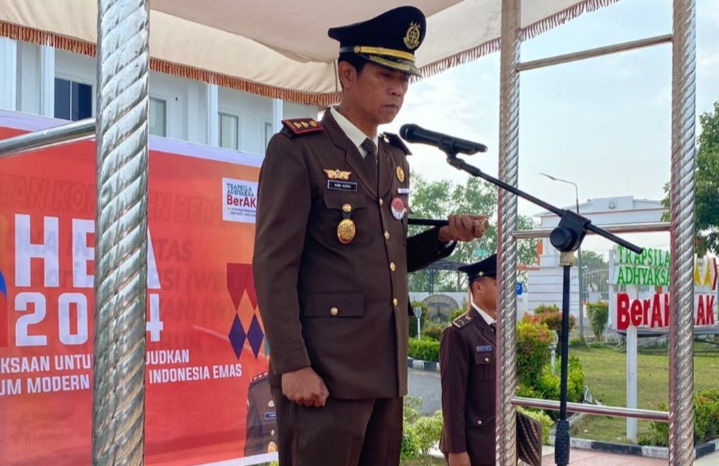 Kejaksaan Negeri Rokan Hilir dengan Khidmat Melaksanakan Upacara HBA ke 64